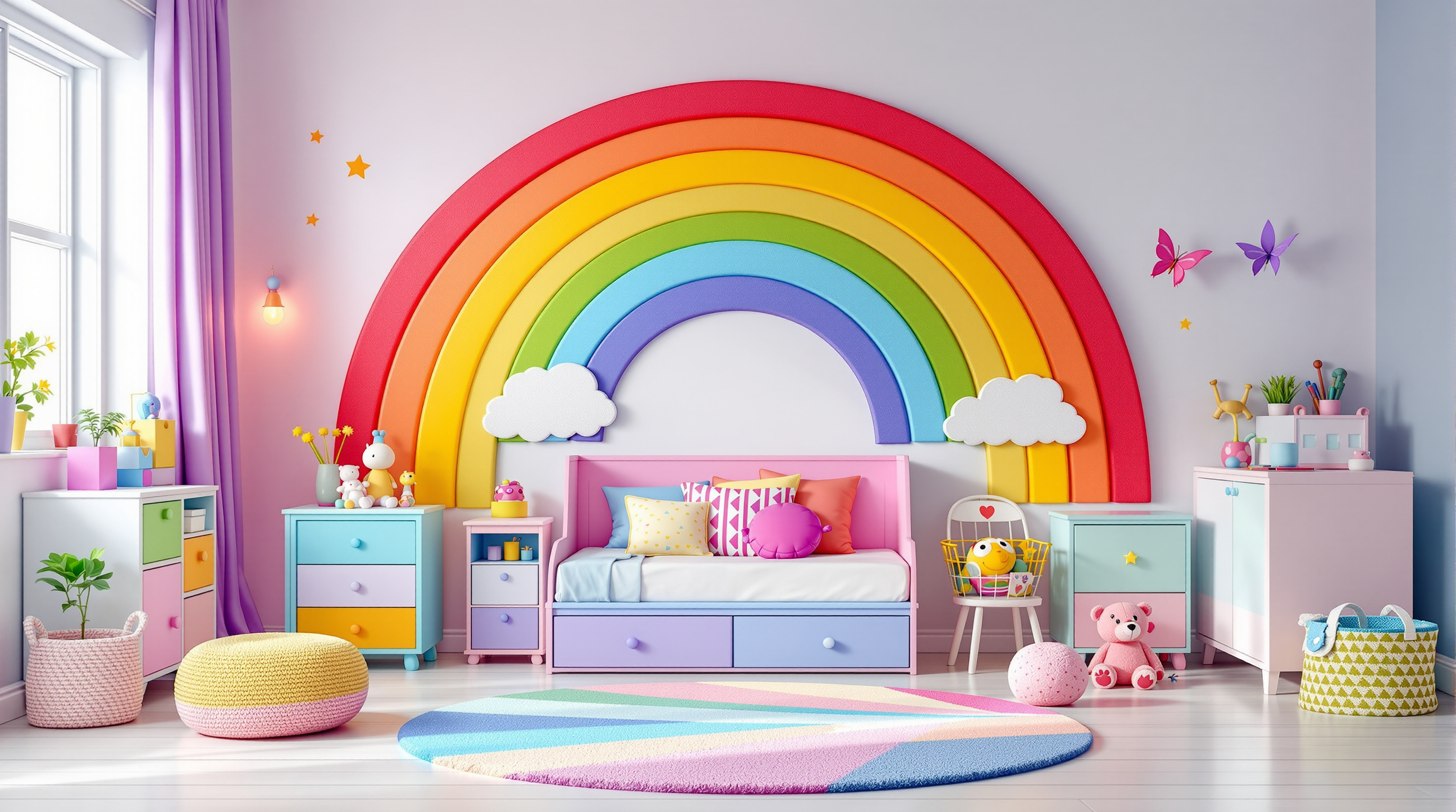 Chambre enfant pop art colorée