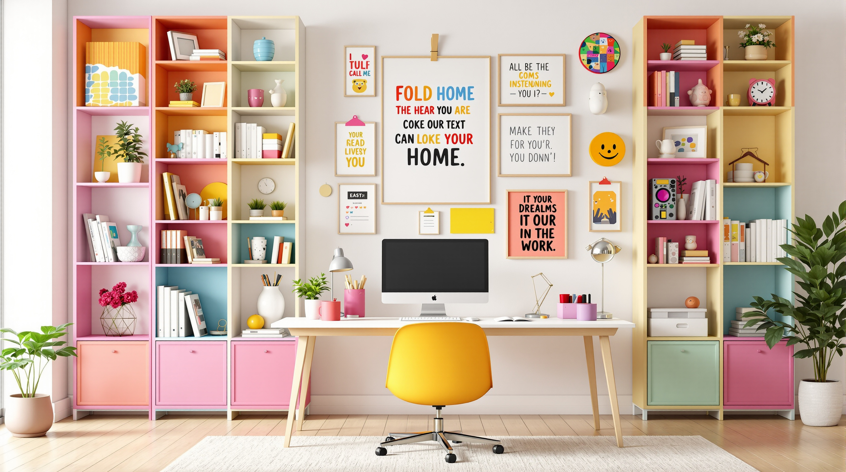 Bureau à domicile créatif inspirant