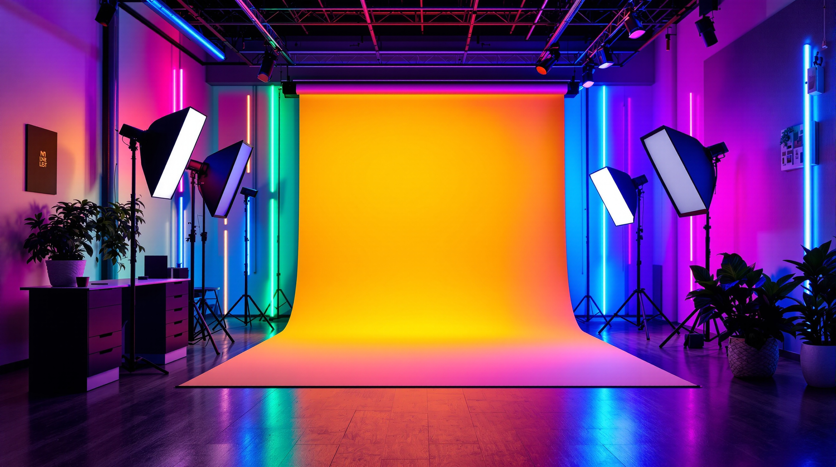 Studio photo coloré — réalisation Bee at Home